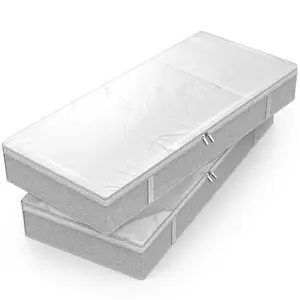 1pc Simple And Detachable Under-bed Storage Box, Cube-type Large Capacity Non-woven Storage Box, Foldable Storage Box