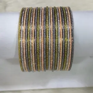 Pratima Jewellery Mart Mix Color Plating Bangles 36pcs Set Daily Wear with Sizes 2.4 2.6 2.8