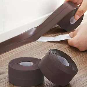 2 Rolls 3.3m Wide Decorative Seam Tape for Kitchen and Bathroom, Easy Adhesive Press N Seal Mildew Resistant Trim for Sealing and Protection