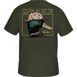 Drake Waterfowl Back Cap Mallard T-Shirt, Hunting Shirt For Men and Women, Unisex Style, 100% Cotton, Pullover Classic Tee