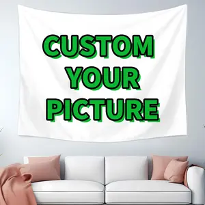 1pc Custom Photo Tapestry Wall Hanging - Personalized Bedroom Decor with Free Mounting Accessories, 100% Polyester Fabric, Horizontal Indoor Backdrop Banner for Home & Living Room, Bedroom Decor And Accessories