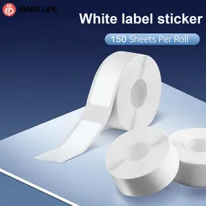 thermal label stickers, thermal label paper, self-adhesive label paper, non-adhesive label paper, suitable for P11, P12, P15, M1, D35. Can be used for gift tags and name tags, with waterproof and oil-proof features.