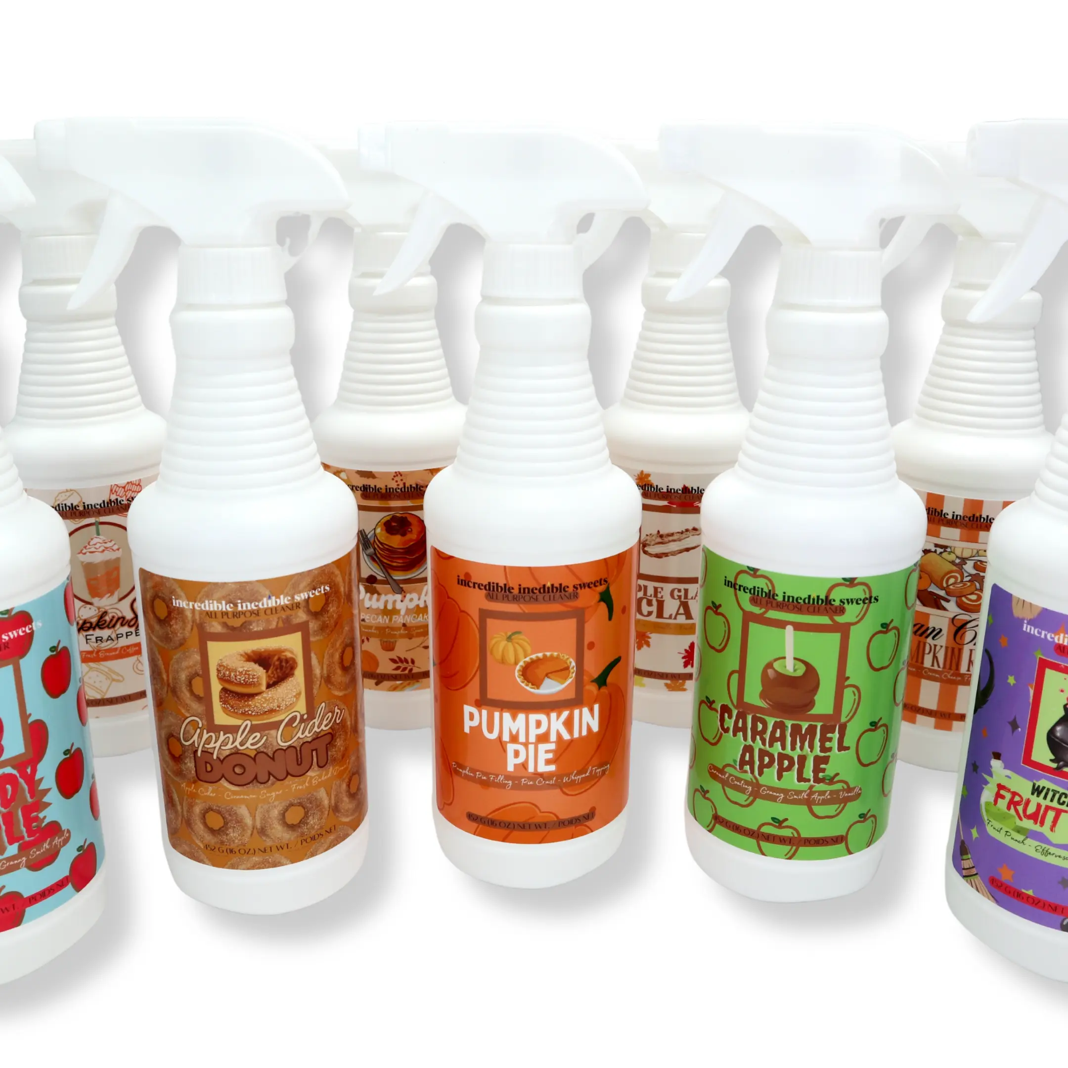 Fall Collection All Purpose Cleaner - 16 Oz. - Richly Scented Fall Dessert Themed Household All Purpose Cleaner Spray with All Natural, Non-Toxic Cleaning Ingredients by incredible inedible sweets - Safe for most non porous surfaces