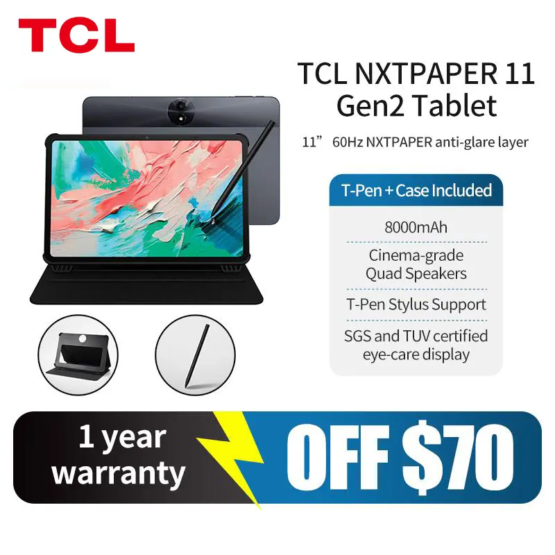 TCL NXTPAPER 11 Gen 2 Android Tablet, 11