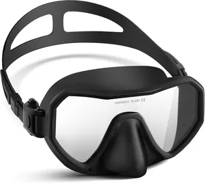 Swim Goggles with Nose Cover for Adults, Wide View Diving Mask for Men Women Youth, Leak-Proof Swimming Goggles