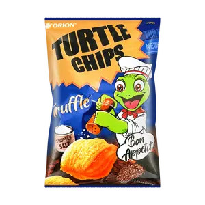 ORION Turtle Chips Black Truffle Flavor - Korean Savory Snack, 160g Crispy Potato Chips