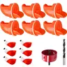 Automatic Chicken Feeder No Waste 12 Ports, Automatic Poultry Feeder with DIY Chicken Feeders and Waterer Set 6 Chicken Feeders Ports & 1 Hole Saw, Rain Proof Gravity Chicken Feeders Kit for Buckets, Barrels, Bins