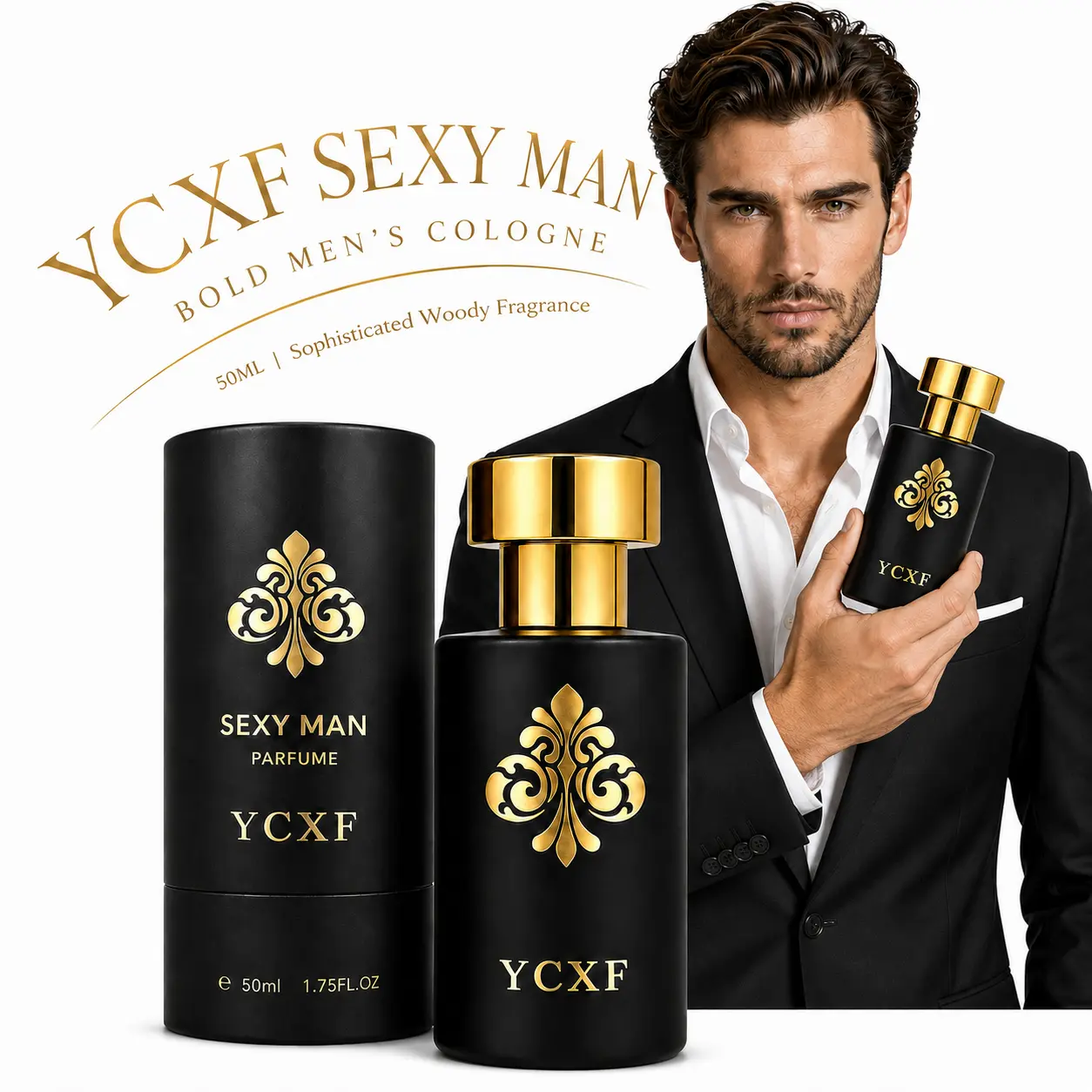 50 ml/1.75 fl oz men's perfume, containing pepper, lavender, and cedarwood, with a lasting fresh scent suitable for daily wear and dating, high-quality fragrance, ideal gift for New Year, Valentine's Day, Father's Day, and Christmas