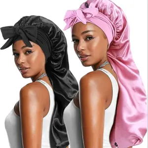 Women's Silk Sleep Bonnet, 1pc Satin Night Cap with Soft Elastic Band, Comfortable & Stylish Design for Everyday Use, Adjustable Satin Bonnet