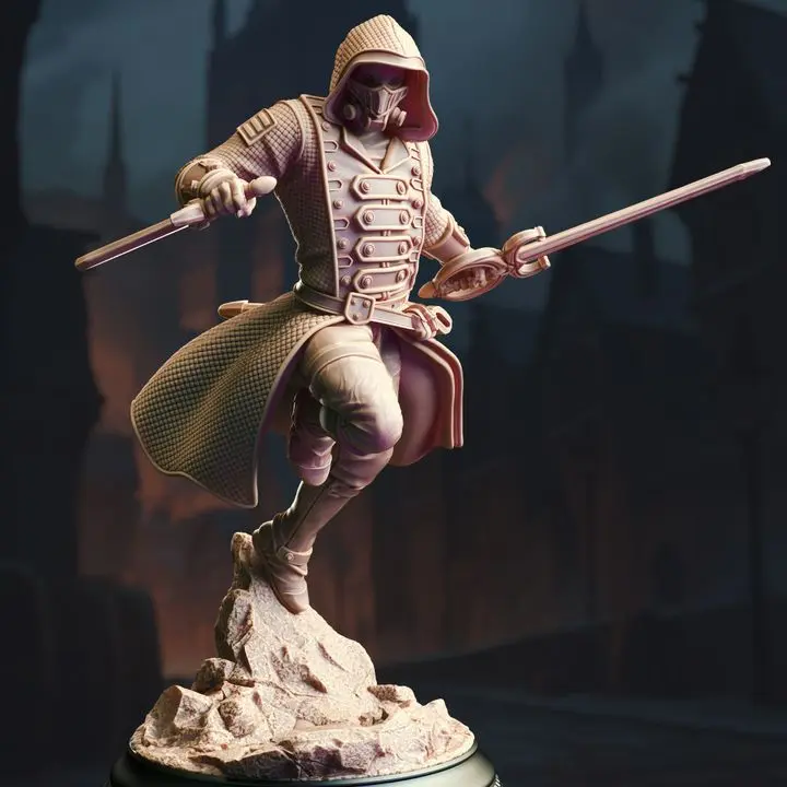 The People's Blade - Brutus Valentius 3D-Printed Anthropomorphic Fantasy RPG Minifigure, Dungeons and Dragons Collectible Statue with Armor Set, 3D Printing Collector Home Decor Figurine Compatible with Most RPG Systems