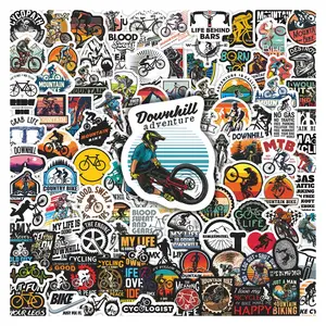 102pcs Mountain Bike Themed Stickers Pack, Sticker Set, Waterproof MTB Adventure Downhill & Cycling Decals for Laptop, Water Bottle, Journal & Scrapbook, Mountain Biker & Cycling Enthusiast Gift, Stickers Kit