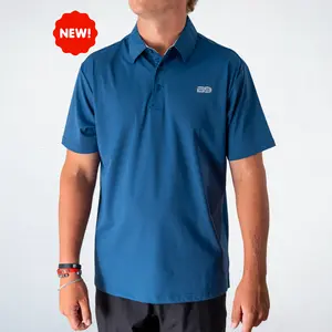 Backnine Blue Steel Mens Golf Performance Polo Shirt