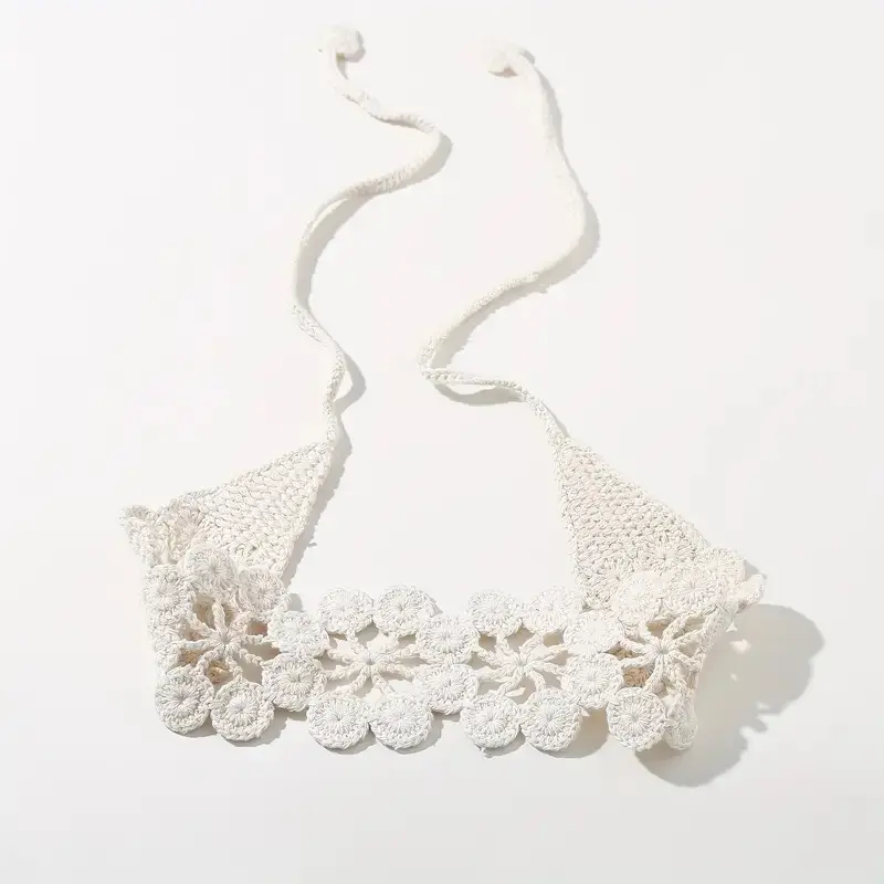 White Vintage Style Crochet Headband