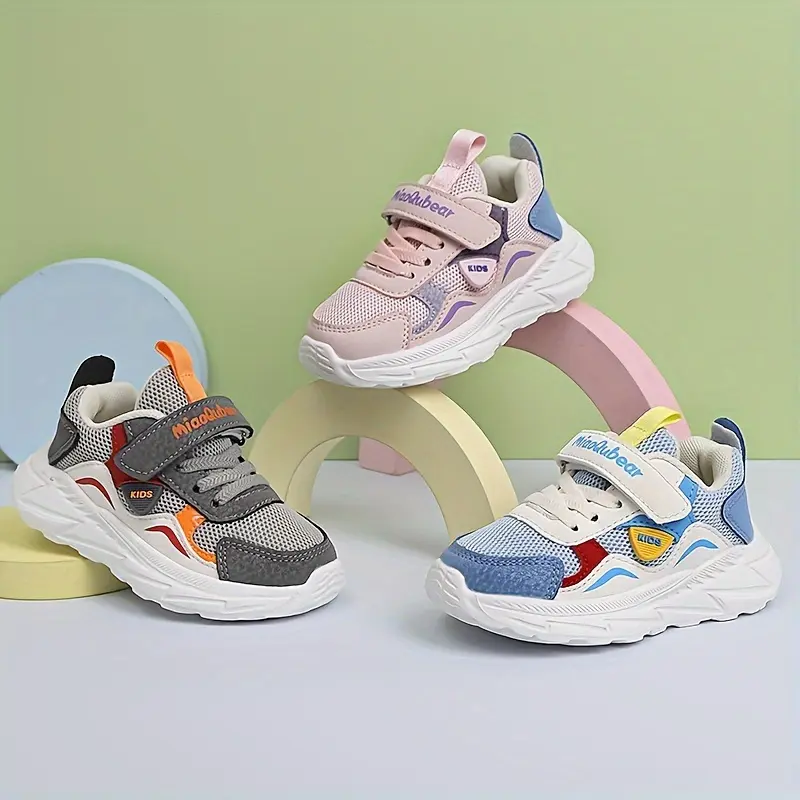 Kids' Casual Low Top Sneakers, Breathable Synthetic Leather Shoes with Anti-Slip EVA Soles for Toddler Boys & Girls, Trainer Sneakers, Fabric, Gift, Us 6 Toddler