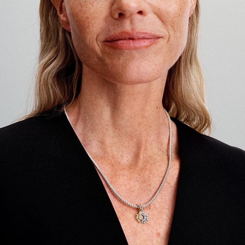 Splittable Sun & Moon Charm,Jewelry Accessories,Bracelet Pendant Jewellery Necklaces Hypoallergenic Cubic Zirconia Hypoallergenic Gold Plated