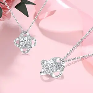Mother Daughter/Mother In Law Love Knot Necklace, Wedding Birthday Gifts For Grandma, Step Mom, Mother In Law, Mother Of The Groom, Goddaughter