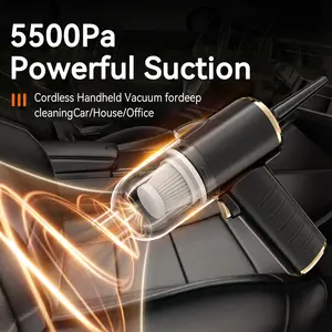 Portable Powerful Cordless Handheld Vacuum Cleaner, Lightweight Mini Vacuum with Strong Suction for Car Detailing, Home, Office, Desk & Pet Hair Cleaning