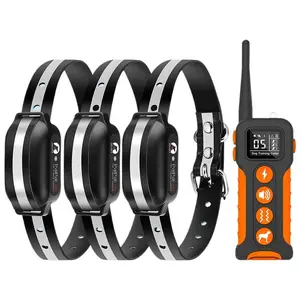 Dog Training Collar System, 1 Box Waterproof E-Collar with 3 Independent Channels, 4 Modes, Fast Wireless Charging Dog Training Collar for Large & Small Breeds