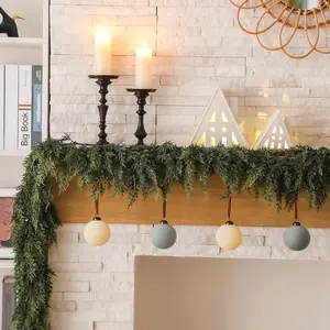 2  Pack 6 Ft Real Touch Cedar Garlands with DIY Kit for Christmas Decoration