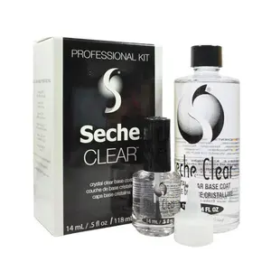 Clear Professional Kit, Crystal Clear Base Coat for Nail Polish, 4 oz & 0.5 oz Refill