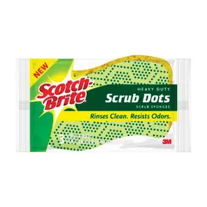 3M 1749951 2.6 x 4.4 in. Scotch-Brite Dots Fiber Scrub Sponge