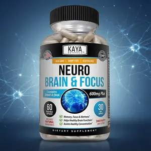 Neuro Brain Memory & Focus Supplement - Nootropic Energy Capsules for Concentration Learning & Cognitive Function Support - Brain Health Formula - 60 Count Capsules