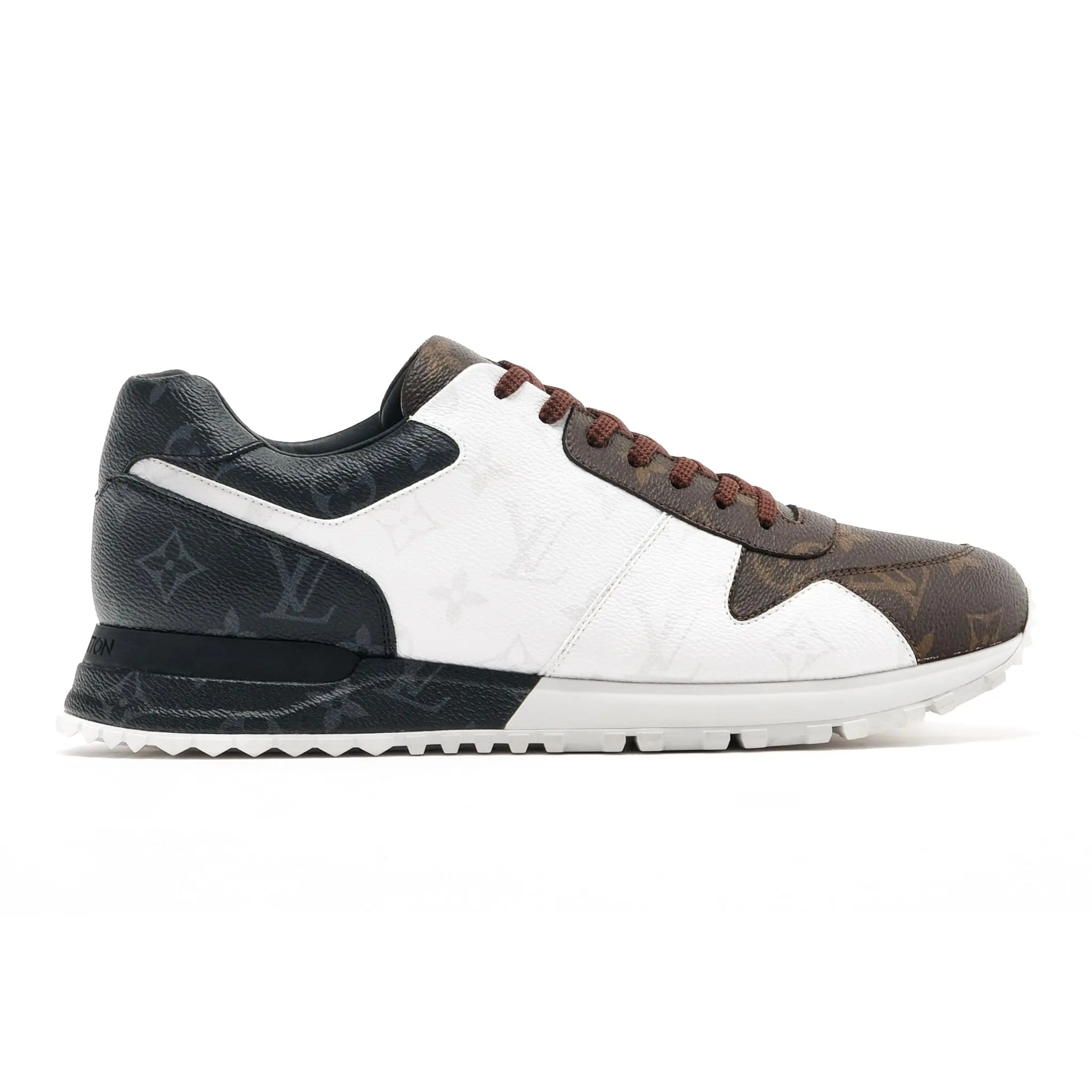Louis Vuitton Run Away Sneaker Monogram Brown White Black  display picture 2