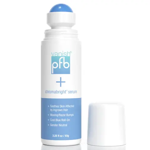 PFB Vanish + Chromabright Roll-On for Ingrown Hairs & Dark Spots | Salicylic + Lactic Acid Exfoliating Gel for Bikini Line, Underarms, Legs & Face | Post-Shave & Post-Wax Smoothing Care | Esthetician-Formulated, Vegan