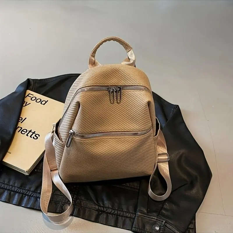 Stylish High-Quality Mini Backpack - Compact Multi-Function, Chain-Studded, Carry-All Bag for Casual Streetwear, Ideal for Students, Compact Multi-Function Backpacks, Chain-Studded Backpacks