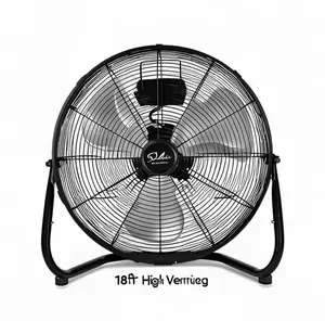 Simple Deluxe 18-Inch High Velocity Industrial Floor Fan, 3-Speed Heavy Duty Metal Oscillating Fan, Quiet for Home, Commercial, Greenhouse & Outdoor Use – Black