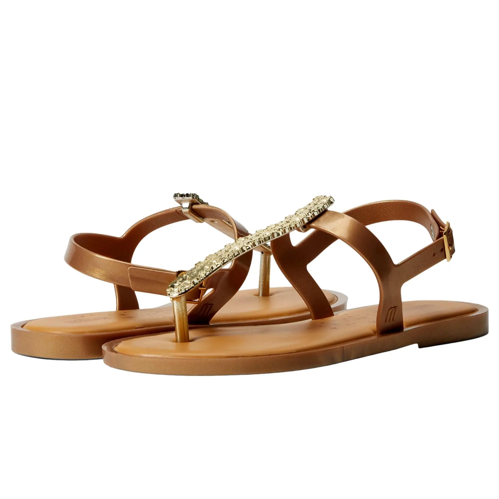 Melissa Shoes Slim Sandal II Gold  32601-710 Women's