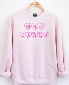 Who Cares Color On Color Graphic Top