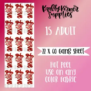 Love 2.0 DTF Transfer Gang Sheet, 22 x 60