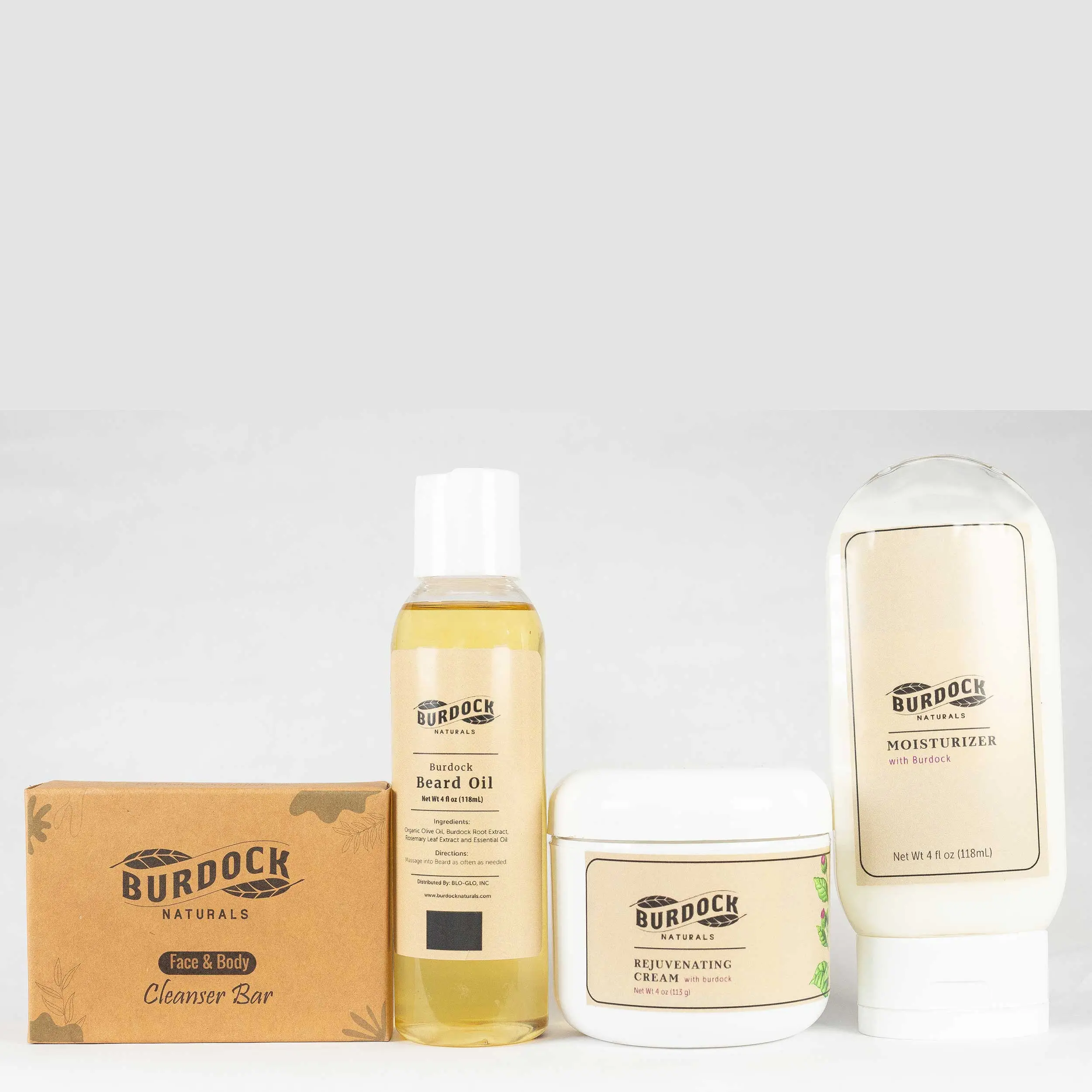 Burdock Naturals Herbal Skincare Set – Organic Daily Moisturizer with Burdock Root, Aloe Vera & Vitamins | Rejuvenating Cream for Glowing, Healthy Skin