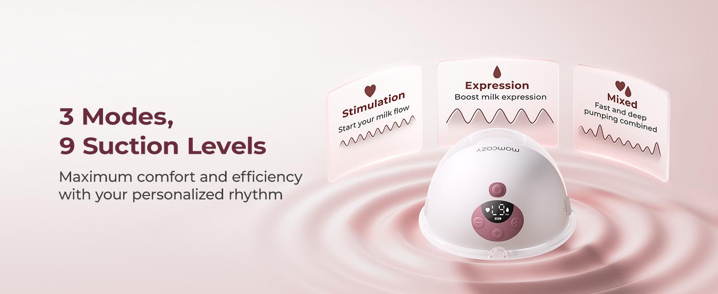Momcozy KleanPal Pro Baby Bottle Washer BS03 & Momcozy Breast Pump Hands Free M5 Cozy Red 2 Count