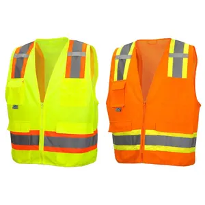 Pyramex RVZ24 Type R Class 2 Surveyor Safety Vest Two-Tone