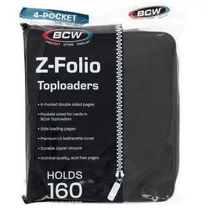 BCW | Z-Folio 4-Pocket LX Toploader Binder Album (Holds 160 Toploaders)