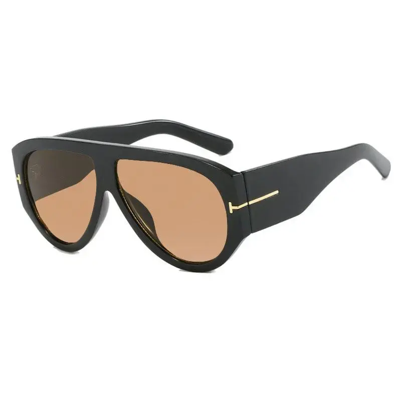 Unisex Full Rim Retro Oversized Aviator Shades - Trendy Casual Windproof Punk Sunglasses, UV Protection, Large Frame Beach Fashion Eyewear Accessory summerwins,deals for you,restock.