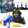 Shooting Games Toy Gun for Boys & Girls - Glow in The Dark Floating Ball Target with Foam Dart Toy Gun, 10 Balls/5 Targets - Ideal Gift