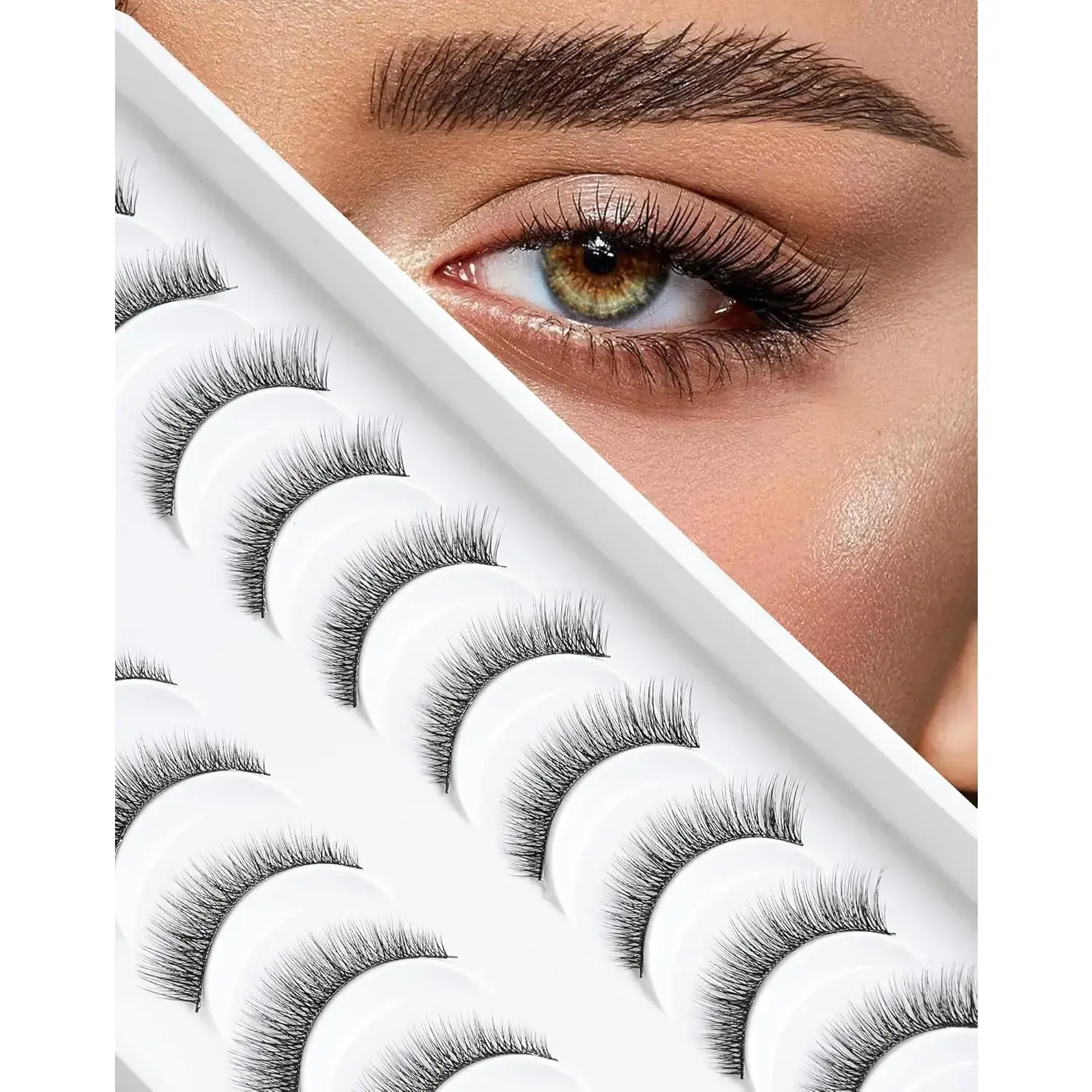 Wispy Eyelash Clusters - High-Quality Natural Short Fake Lashes for Small Eyes, Lash Extensions Makeup Tool, Beauty Cosmetic