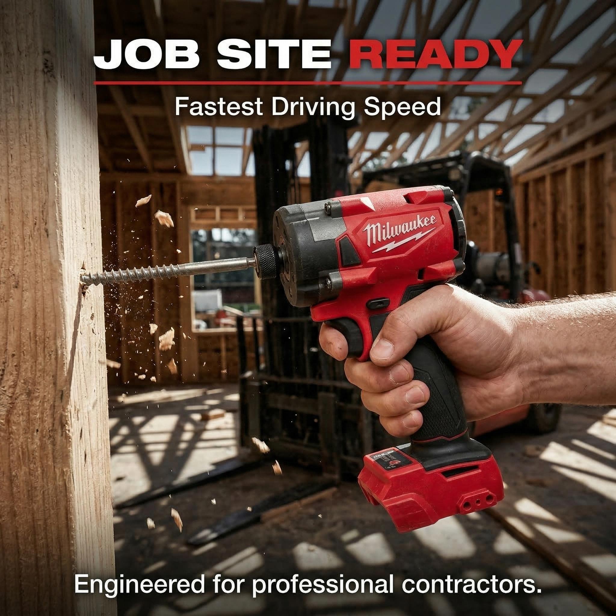 Milwaukee M18 FID3 18V 1/4 Inch Impact Driver Tool for Automotive and Jobsite Use High Torque