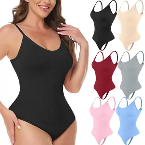 Women Shapewear Bodysuit Tummy Control Thong Body Shaper Snatched Waist Compression Body Suit woman bodysuits