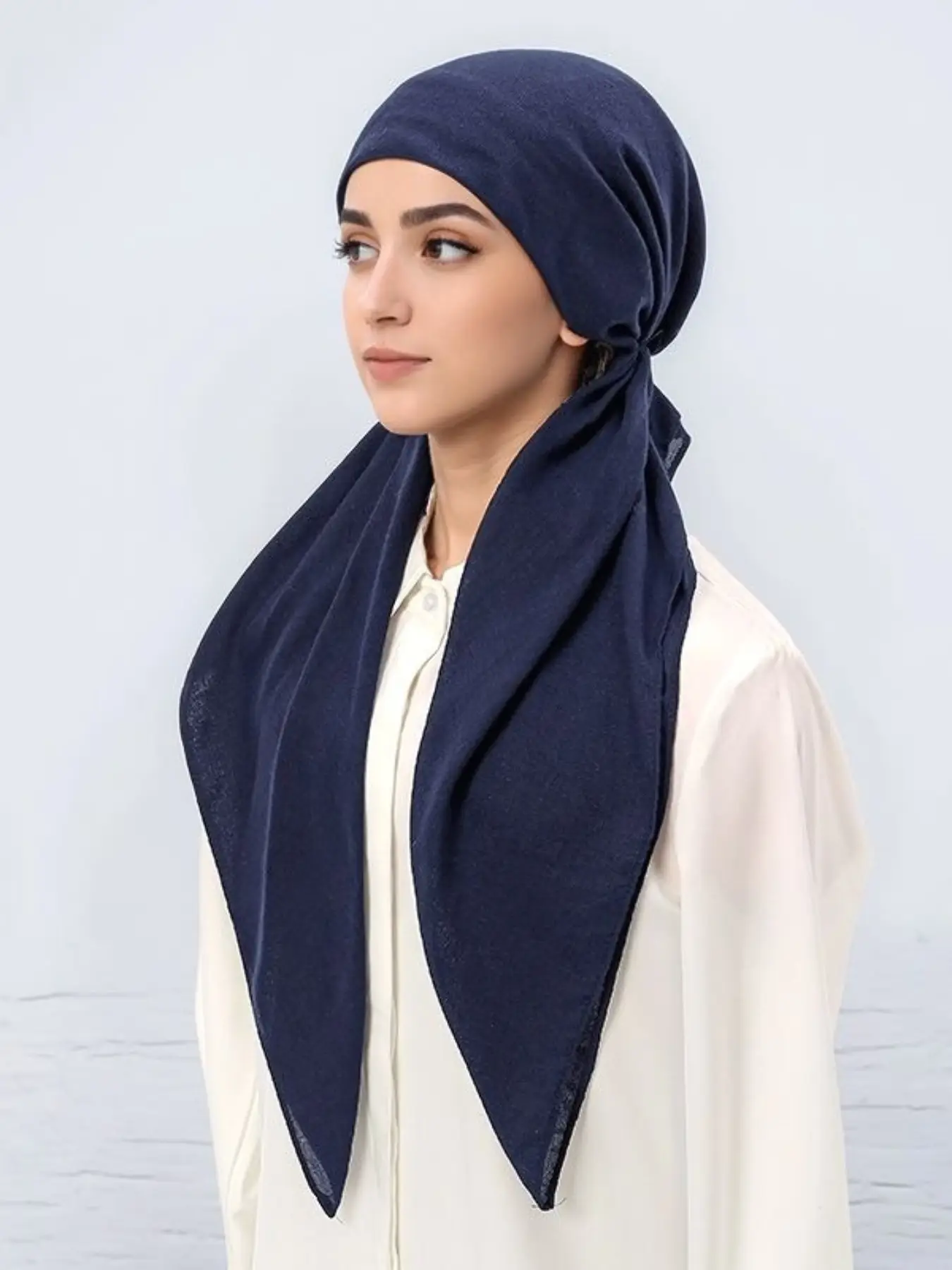 Women's Solid Color Hijab, Casual Versatile Breathable Hijab for Daily Wear, Fashion Accessories for Women & Girls, Muslim