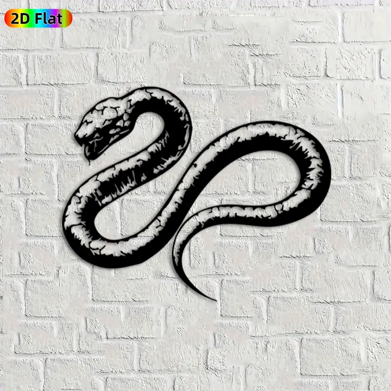 1pc Serpent Metal Wall Art, Mystical Serpent Statue Mural, Ideal Gift for Halloween, New Year, Serpent Decor Enthusiasts, Weather-Resistant Metal Wall Decor Wall Sculptures, Perfect for Outdoor Fence & Indoor Wall Serpent Art Enthusiasts