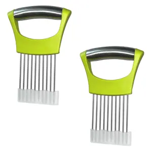 2 PCS Onion Slicer Holder – Stainless Steel Meat Holder, Meat Chopper