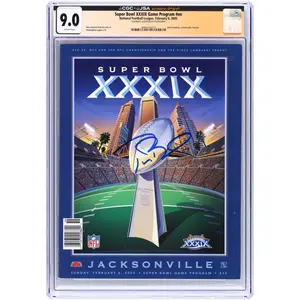 Tom Brady New England Patriots Autographed February 6, 2005 Super Bowl XXXIX CGC Authenticated 9.0 Program - Fanatics Authentic Certified