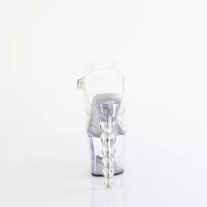 7 Inch Heel BLISS-708 Clear Platform Sandal