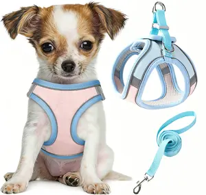 Dog Harness and Leash Set, No Pull Soft Mesh Pet Harness, Reflective Adjustable Puppy Vest for Small Medium Large Dogs, Cats (Pack of 1)