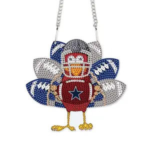 DIY Rhinestone Painting Pendant Kit, 5D Acrylic Special Shaped Rhinestone Hanging Ornament, Hanging Window Pendant Ornament for Home Decoration and Gift