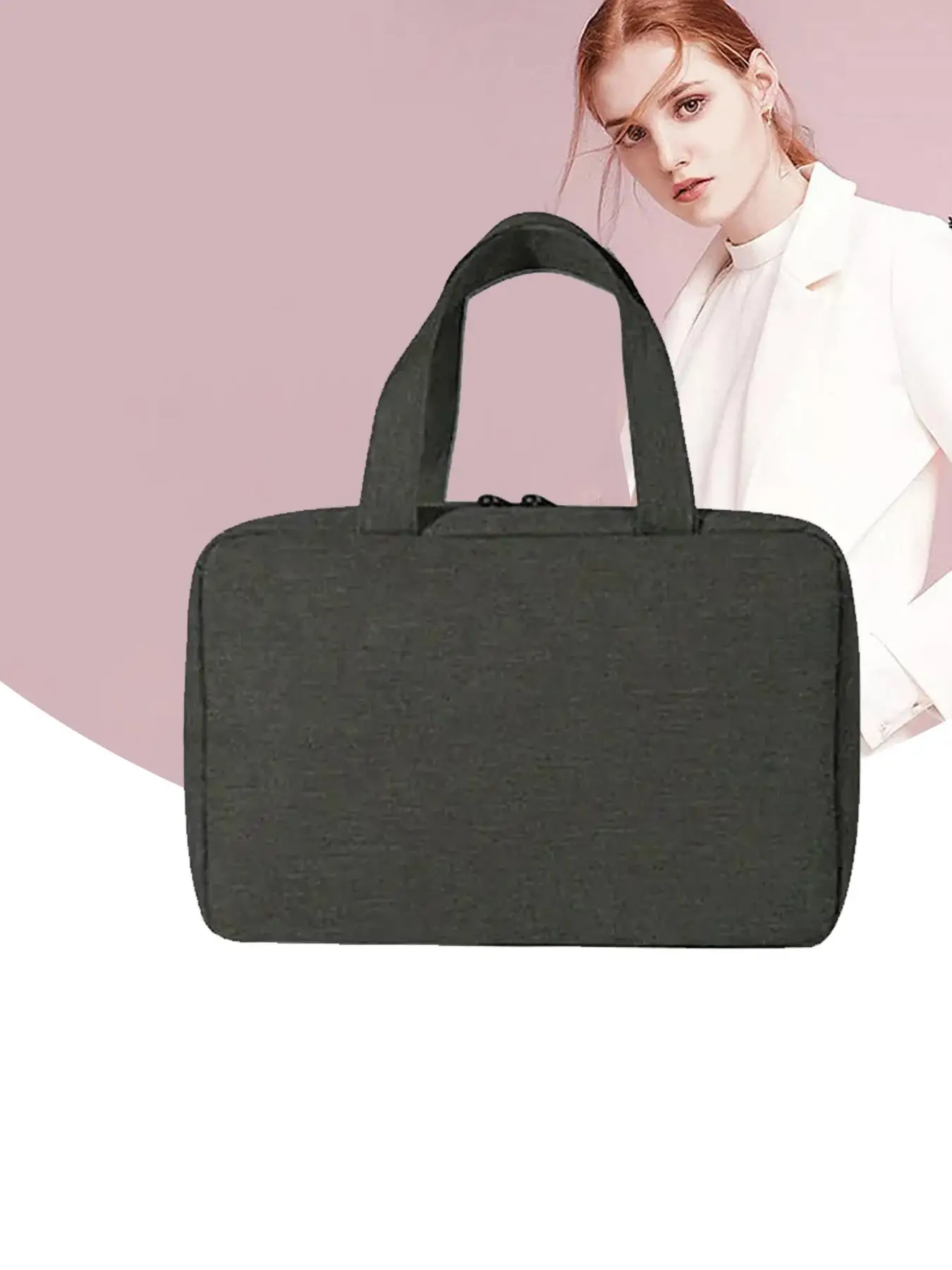 Summer 2025 Fashion Solid Color Travel Toiletry Bag, Large Capacity Cosmetic Storage Bag, Portable Storage Bag for Travel, Gym, Workout, Makeup Pouch